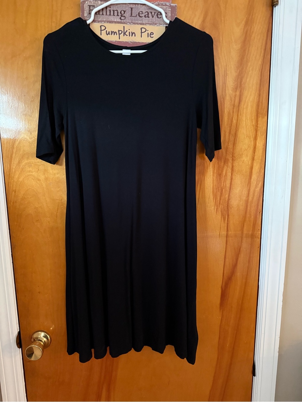 Old Navy Black Short-Sleeve Tunic Dress